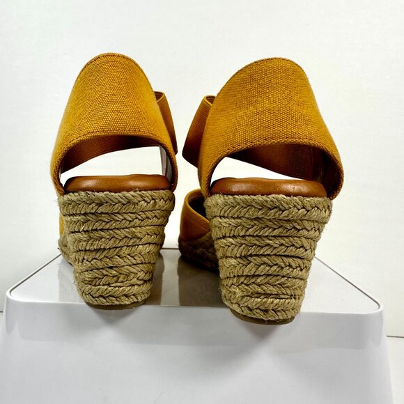 Mr. Cat Mustard Espadrille Wedge Sandals | Women’s Size 6 | Closed Toe + Cushion - Picture 5 of 13